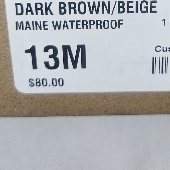 JBU Maine Waterproof Winter Duck Boot Dark Brown Beige NWT 13M Retail $80 - Picture 10 of 10